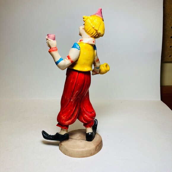 Fontanini Depose Clown Drinking Vintage Italy Resin Circus 8 inches as is - Picture 6 of 9